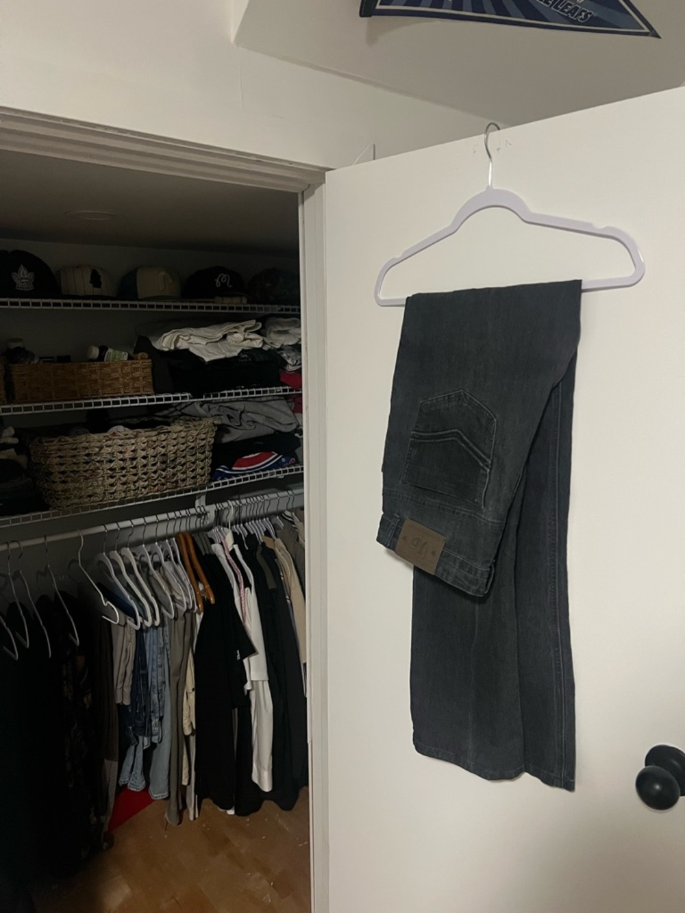 Men's Black Denim Jeans - Classic Straight Fit